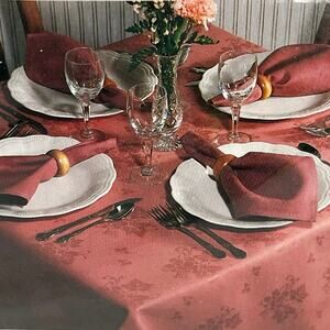Artex Home products luxury Ascot Grape Damask Dusty Rose oblong 63x108